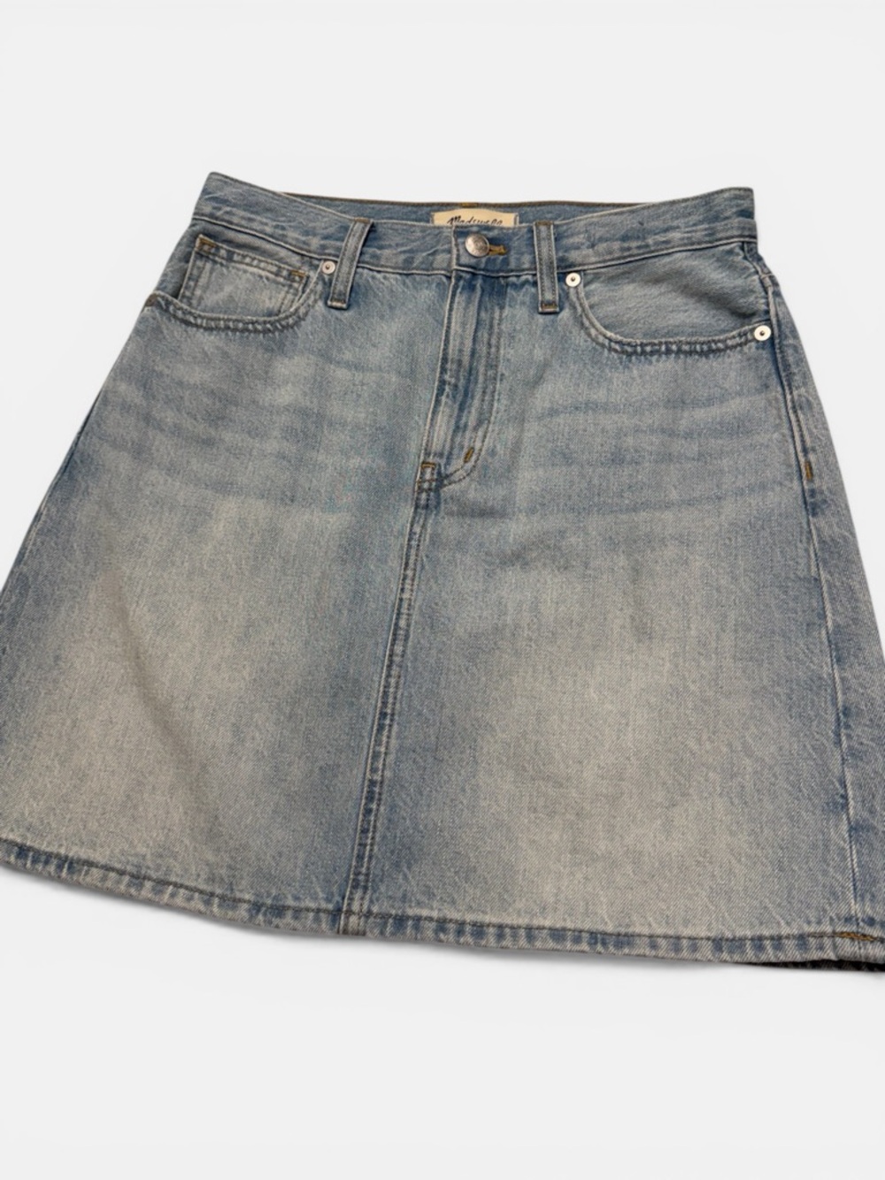 Madewell Rigid Denim A-Line Skirt - Picture 5 of 9